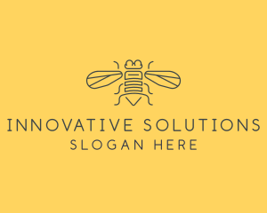 Gray Housefly Wings logo design