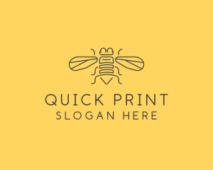 Gray Housefly Wings logo design