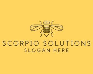 Gray Housefly Wings logo design