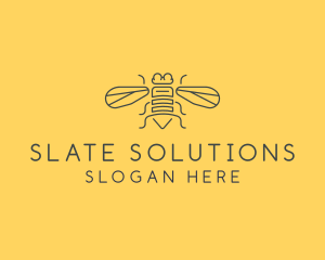 Gray Housefly Wings logo design