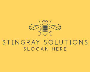 Gray Housefly Wings logo design