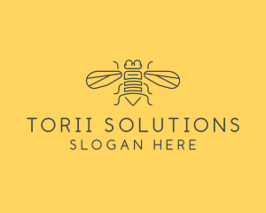 Gray Housefly Wings logo design