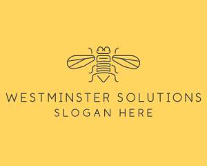 Gray Housefly Wings logo design