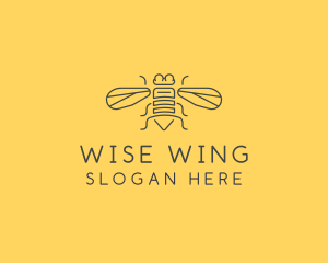 Gray Housefly Wings logo design