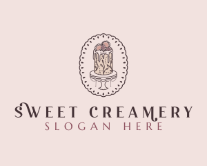 Strawberry Cake Patisserie logo design