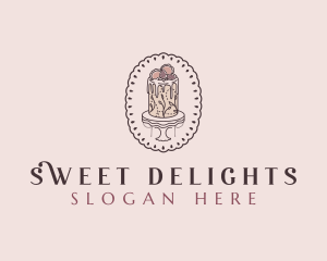 Macaron - Strawberry Cake Patisserie logo design