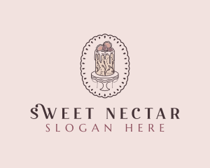 Strawberry Cake Patisserie logo design