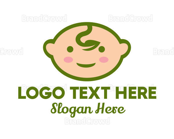 Cute Baby Leaf Logo