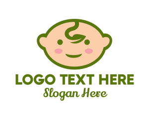 Hairdo - Cute Baby Leaf logo design