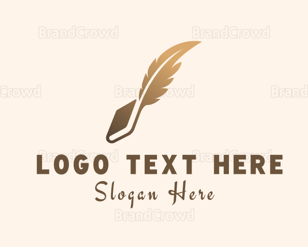 Book Writing Feather Logo