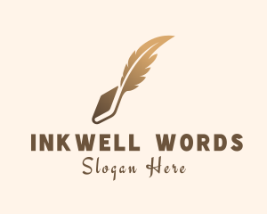 Writing - Book Writing Feather logo design
