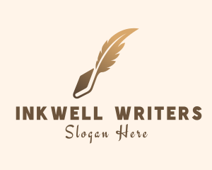 Writing - Book Writing Feather logo design