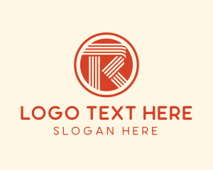 Textile - Minimalist Ribbon Letter R logo design