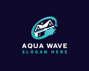 Wave Pressure Wash Housekeeping logo design