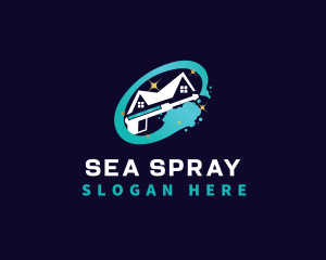 Wave Pressure Wash Housekeeping logo design