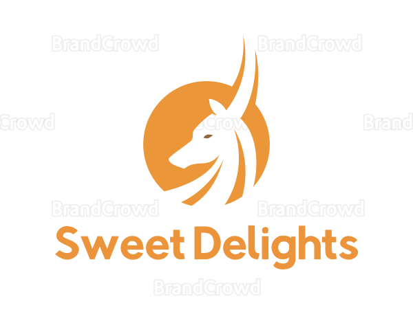 Orange Wild Antelope Logo