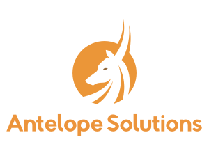 Antelope - Orange Wild Antelope logo design