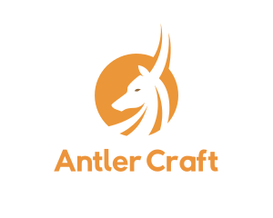 Orange Wild Antelope logo design