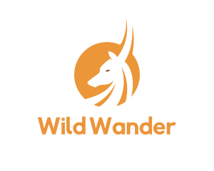 Orange Wild Antelope logo design