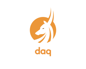 Wildlife - Orange Wild Antelope logo design