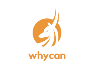 Animal - Orange Wild Antelope logo design