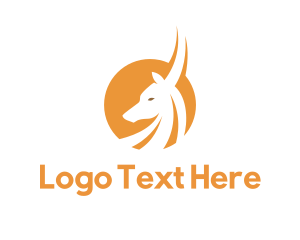 Orange Wild Antelope Logo