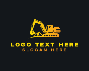 Excavator Industrial Contractor Logo