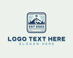 Mountaineering - Mountain Outdoor Adventure logo design