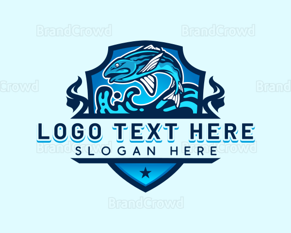 Aquatic Sea Fishing Logo