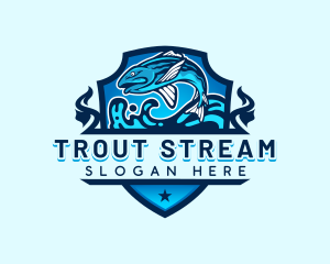 Trout - Aquatic Sea Fishing logo design