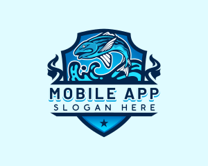 Mesh - Aquatic Sea Fishing logo design