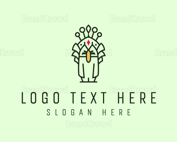 Tribal Animal Peacock Logo