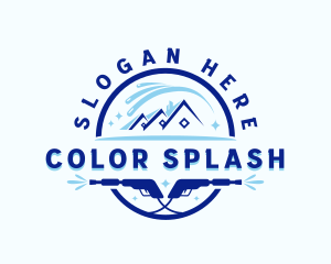 Pressure Washer Cleaning logo design