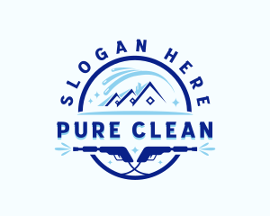 Pressure Washer Cleaning logo design