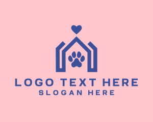 Veterinary Paw Home logo design