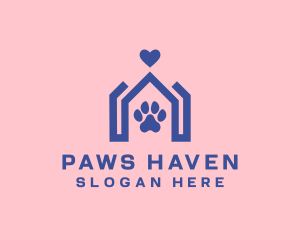 Veterinary Paw Home logo design