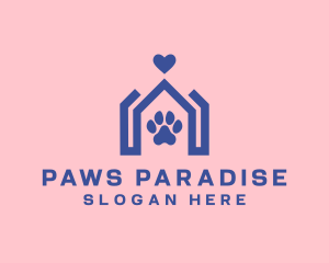 Veterinary Paw Home logo design