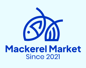 Mackerel - Minimalist Tuna Seafood logo design