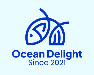 Minimalist Tuna Seafood logo design