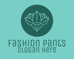 Green Flower Fashion Diamond logo design