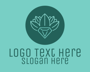 Fashion - Green Flower Fashion Diamond logo design