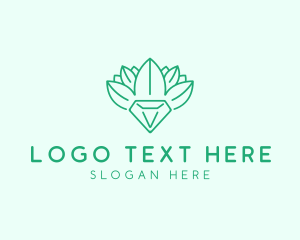 Leaf - Leaf Diamond Gem logo design