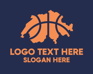 Hoops - Switzerland Basketball Team logo design