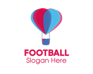 Heart Hot Air Balloon Logo