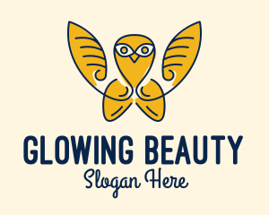 Learning - Gold Flying Owl logo design