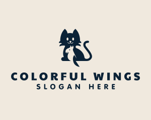 Parrot Bird Cat Pet logo design