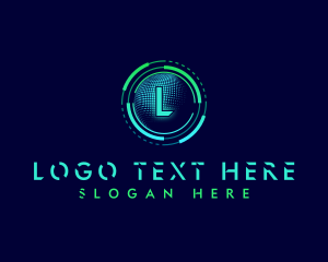 Digital Tech Futuristic Logo