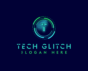 Digital Tech Futuristic logo design