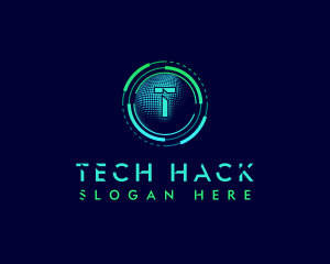 Digital Tech Futuristic logo design