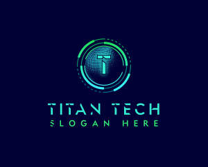 Digital Tech Futuristic logo design